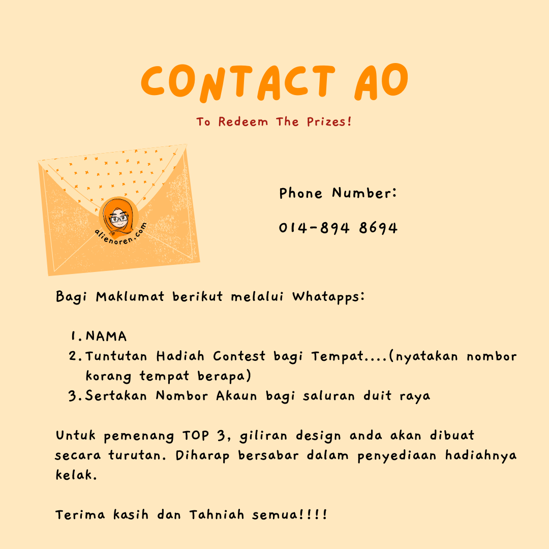 Cara tuntutan hadiah contest #luckyblog by AO