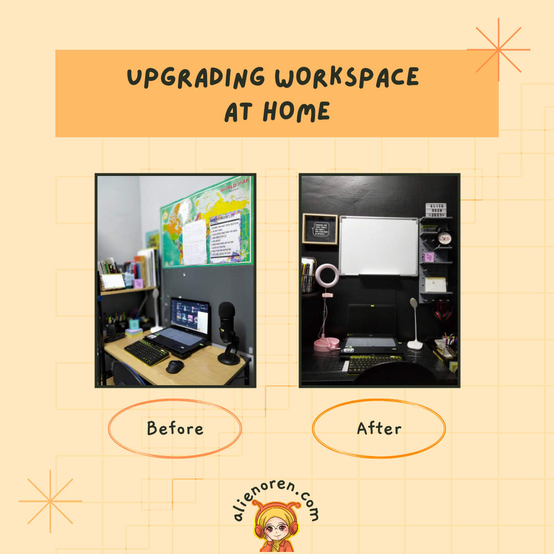Before After workspace deco